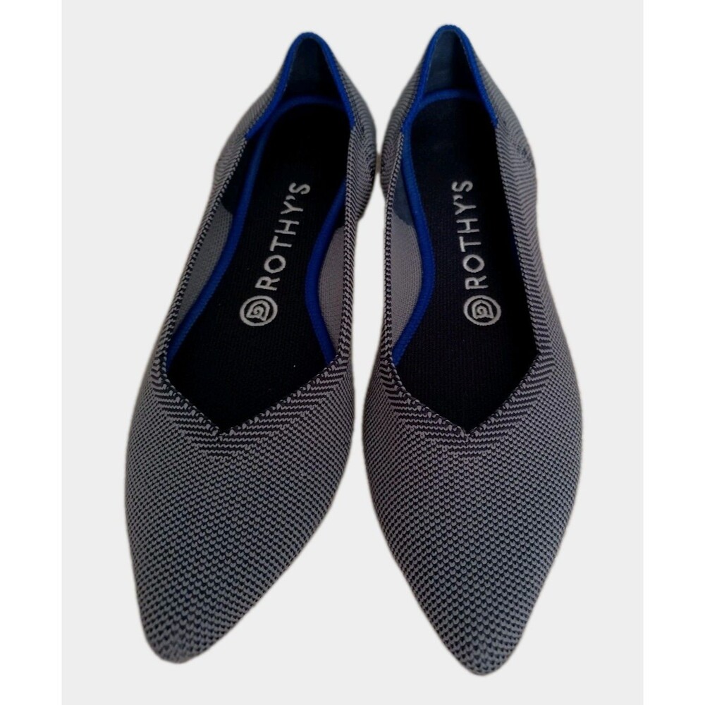 ROTHYS The Pointed Flats Shoes Womens Size W8 Gray Knit